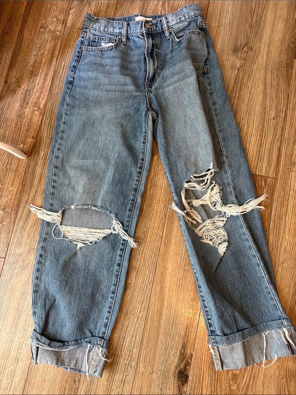 Altar'd State Light Blue Distressed Boyfriend Jeans